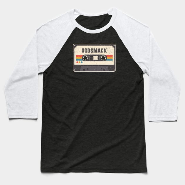 Retro Cassette - GODSMACK Baseball T-Shirt by Jurou